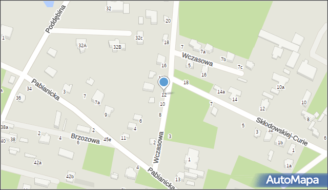 Tuszyn, Wczasowa, 12, mapa Tuszyn