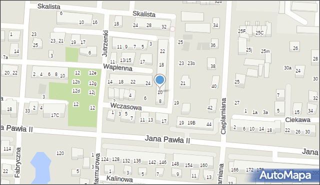 Warszawa, Wczasowa, 10, mapa Warszawy