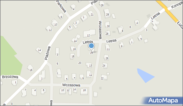 Węgorzewo, Wczasowa, 15, mapa Węgorzewo