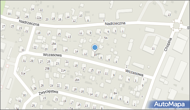 Wejherowo, Wczasowa, 10, mapa Wejherowo