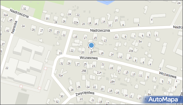 Wejherowo, Wczasowa, 18, mapa Wejherowo