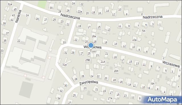 Wejherowo, Wczasowa, 25A, mapa Wejherowo