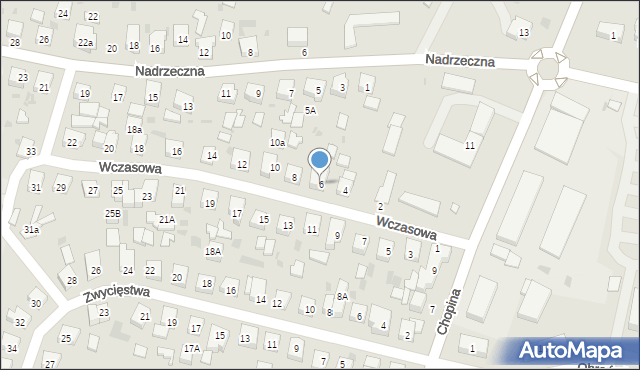 Wejherowo, Wczasowa, 6, mapa Wejherowo