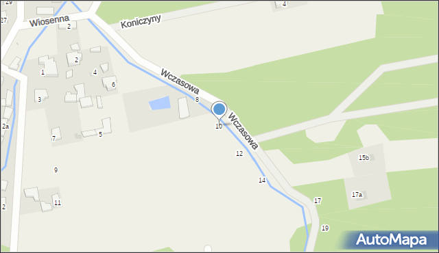 Wola Ducka, Wczasowa, 10, mapa Wola Ducka
