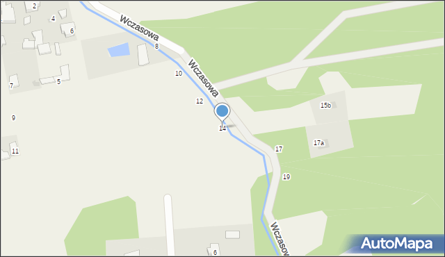 Wola Ducka, Wczasowa, 14, mapa Wola Ducka