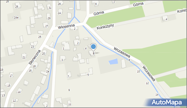Wola Ducka, Wczasowa, 6, mapa Wola Ducka