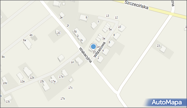 Zieleniewo, Wczasowa, 1d, mapa Zieleniewo