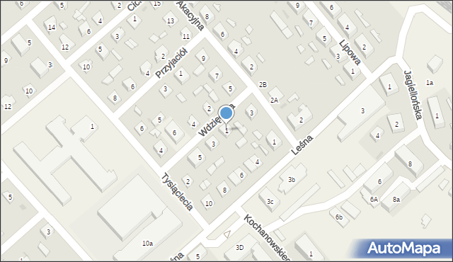 Iłowo-Osada, Wdzięczna, 1, mapa Iłowo-Osada