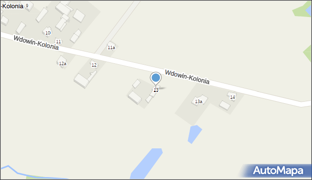 Wdowin-Kolonia, Wdowin-Kolonia, 13, mapa Wdowin-Kolonia