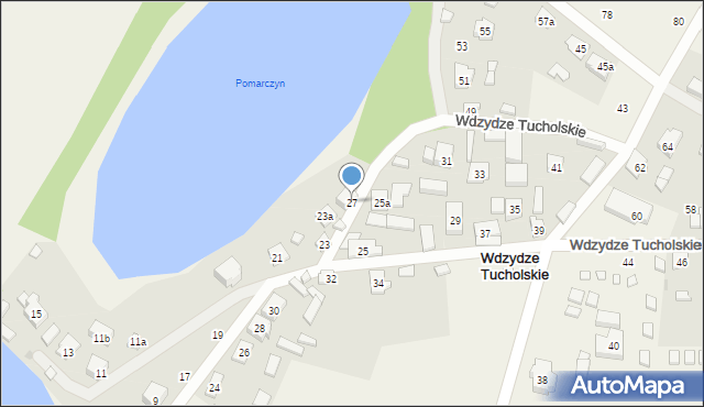 Wdzydze Tucholskie, Wdzydze Tucholskie, 27, mapa Wdzydze Tucholskie