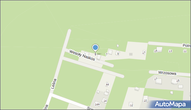 Adamów-Parcel, Wesoły Naskos, 5, mapa Adamów-Parcel