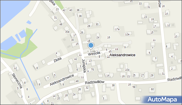Aleksandrowice, Wesoła, 1, mapa Aleksandrowice