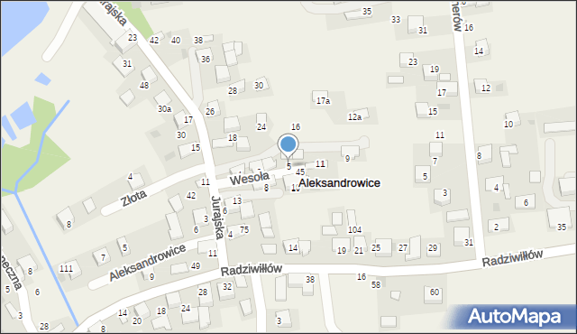 Aleksandrowice, Wesoła, 5, mapa Aleksandrowice