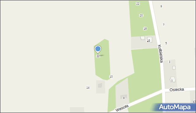 Augustówka, Wesoła, 12, mapa Augustówka