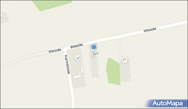 Augustówka, Wesoła, 43, mapa Augustówka