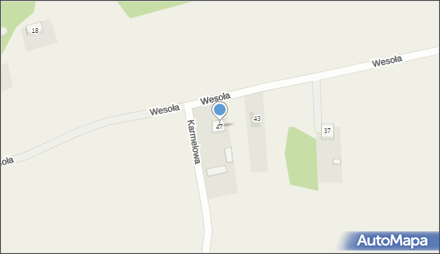 Augustówka, Wesoła, 47, mapa Augustówka