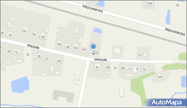 Barcząca, Wesoła, 66, mapa Barcząca