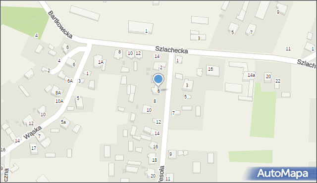 Bartkowice, Wesoła, 6, mapa Bartkowice