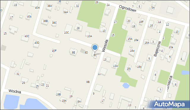 Bedoń Przykościelny, Wesoła, 8C, mapa Bedoń Przykościelny