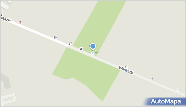 Biała Podlaska, Wereszki Aleksandra, 13, mapa Białej Podlaskiej