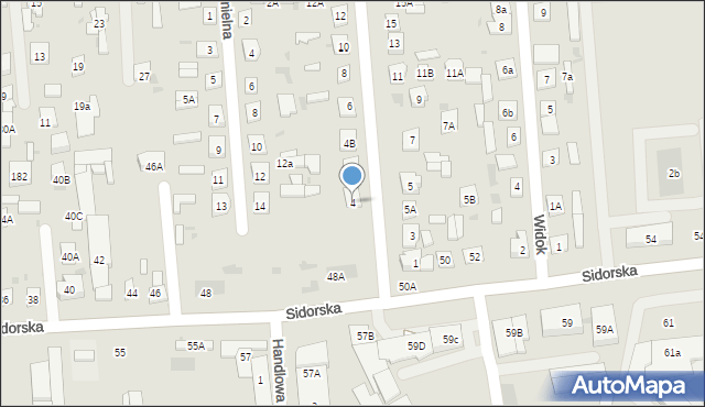 Biała Podlaska, Wesoła, 4, mapa Białej Podlaskiej