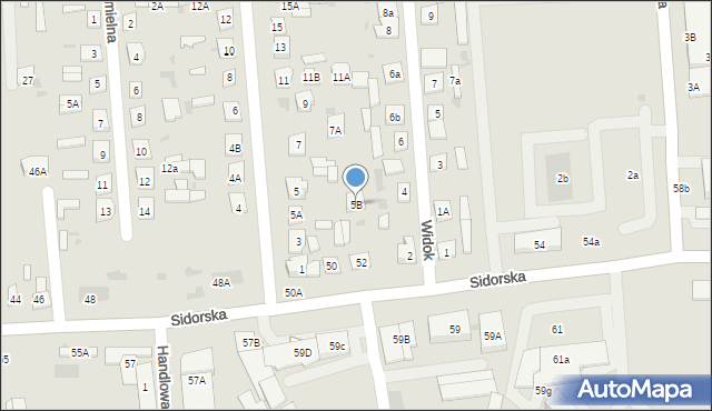 Biała Podlaska, Wesoła, 5B, mapa Białej Podlaskiej