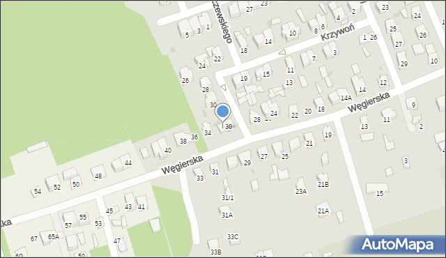 Białystok, Węgierska, 32, mapa Białegostoku