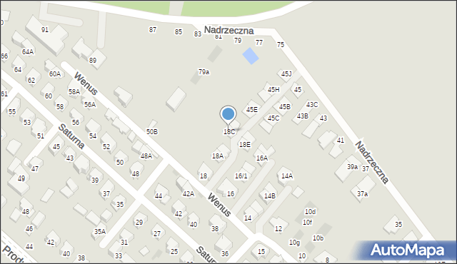 Białystok, Wenus, 18C, mapa Białegostoku