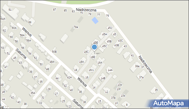Białystok, Wenus, 18F, mapa Białegostoku