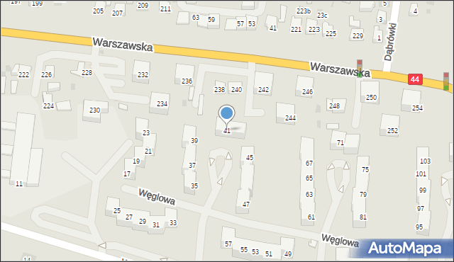 Bieruń, Węglowa, 41, mapa Bieruń