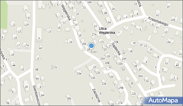 Bochnia, Węgierska, 18A, mapa Bochni