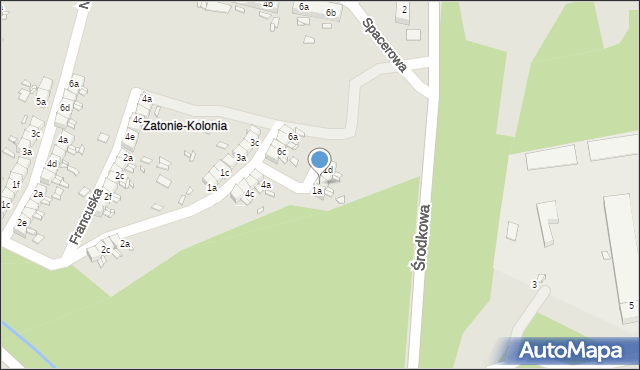 Bogatynia, Wesoła, 1b, mapa Bogatynia