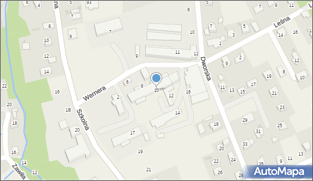 Borek Szlachecki, Wernera, 10, mapa Borek Szlachecki