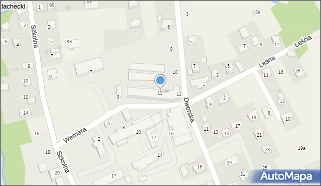 Borek Szlachecki, Wernera, 11, mapa Borek Szlachecki