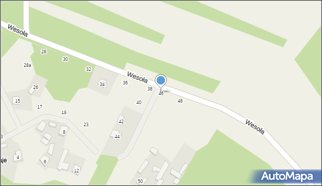 Borowa, Wesoła, 46, mapa Borowa