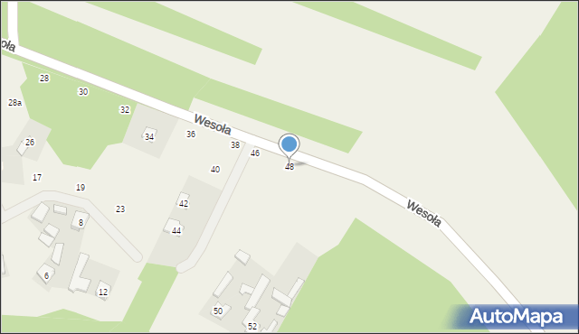 Borowa, Wesoła, 48, mapa Borowa