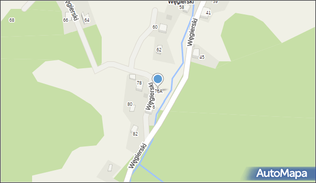 Brenna, Węgierski, 76A, mapa Brenna