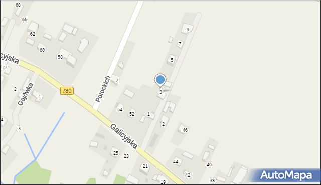 Brodła, Wesoła, 3, mapa Brodła