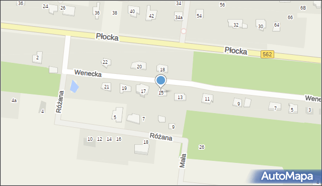 Brwilno, Wenecka, 15, mapa Brwilno