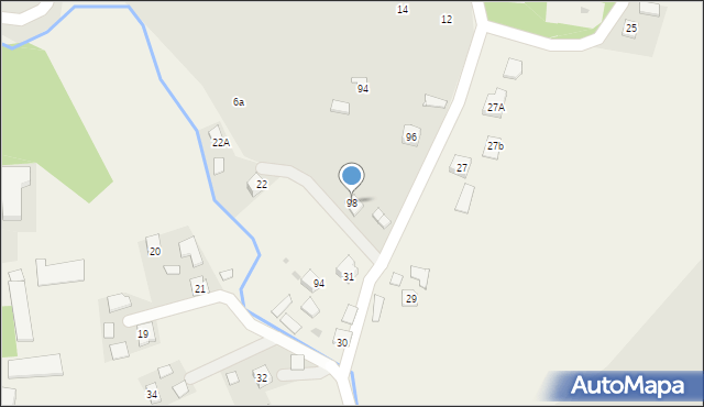 Brzostek, Węgierska, 98, mapa Brzostek