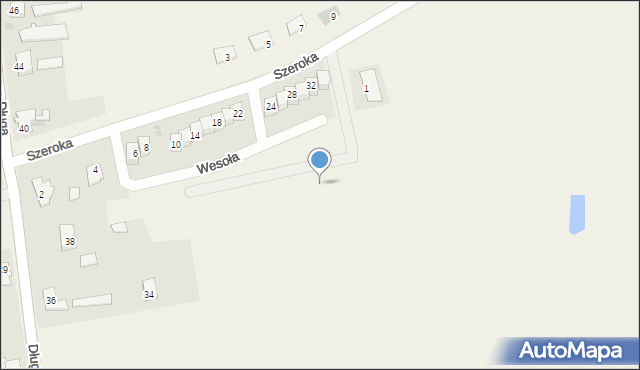 Brzozowo, Wesoła, 4, mapa Brzozowo