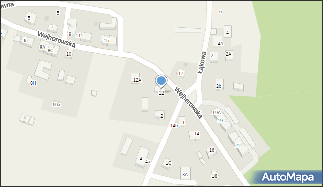 Brzyno, Wejherowska, 12, mapa Brzyno