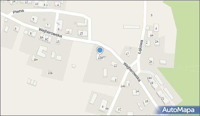 Brzyno, Wejherowska, 12A, mapa Brzyno