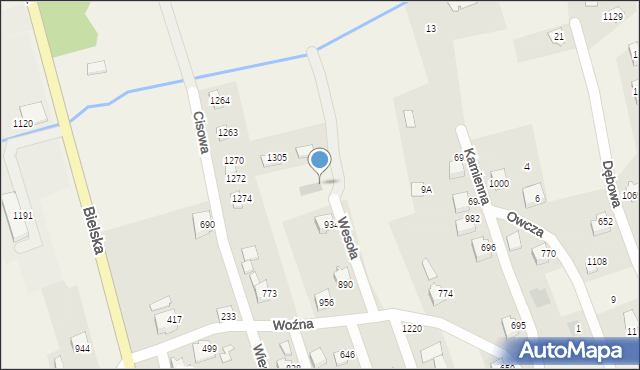 Buczkowice, Wesoła, 5, mapa Buczkowice