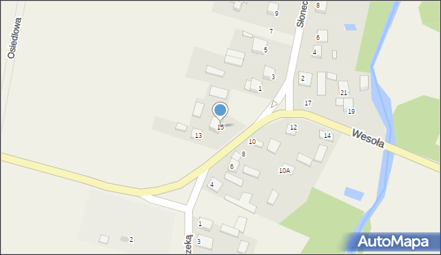 Bugaj, Wesoła, 15, mapa Bugaj