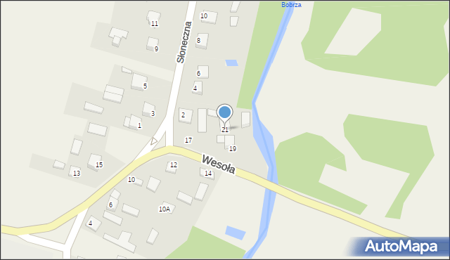 Bugaj, Wesoła, 21, mapa Bugaj