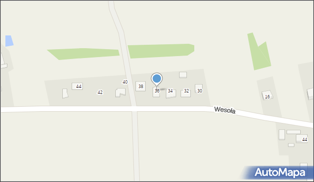 Bujny, Wesoła, 36, mapa Bujny