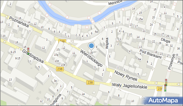 Bydgoszcz, Wełniany Rynek, 10, mapa Bydgoszczy