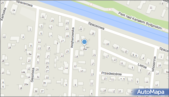 Bydgoszcz, Wejherowska, 16a, mapa Bydgoszczy