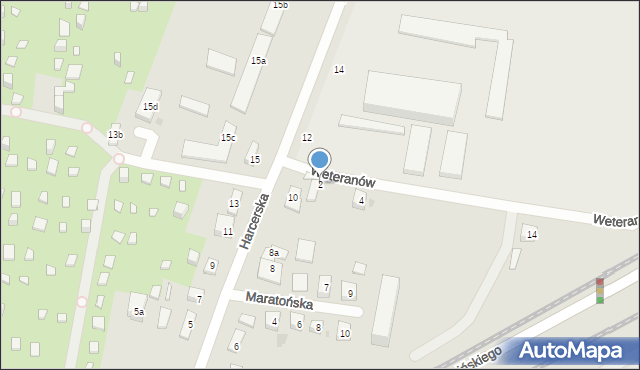 Bydgoszcz, Weteranów, 2, mapa Bydgoszczy